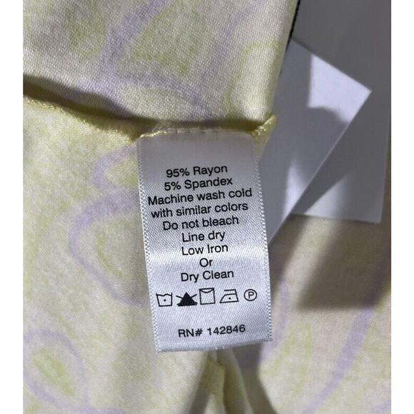 Rhode Maxine Wrap Dress Pastel Abstract Squiggle V-Neck Jersey Size Small NEW! - Picture 12 of 12